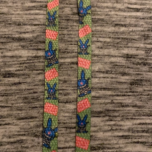 2 Pairs of Y2K Shoelaces Happy Bunny “Cute But Psycho” and Pink / Blue Stripe - Picture 14 of 16
